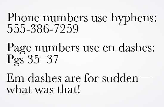Dashes