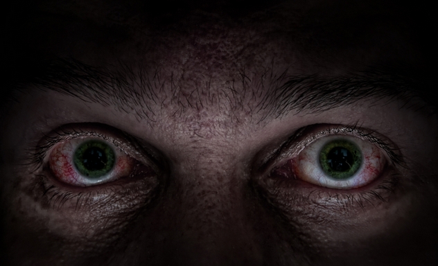 Scary green eyes